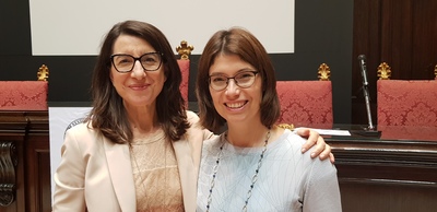 A sinistra la professoressa Patrizia Modica, Associata di Scienze economiche e statistiche (Economia aziendale), del Dipartimento di Scienze Economiche ed Aziendali. A destra la Visiting Professor Stephanie Decker, dell'Universit&agrave; di Birmingham (UK)
