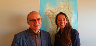 Ignazio Macchiarella (Universit&agrave; degli Studi di Cagliari) e la collega statunitense Kristina Jacobsen (The University of New Mexico)