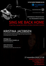 La locandina dell'evento del 27 novembre in Aula Motzo, a Sa Duchessa (via Is Mirrionis 1, secondo piano edificio centrale)