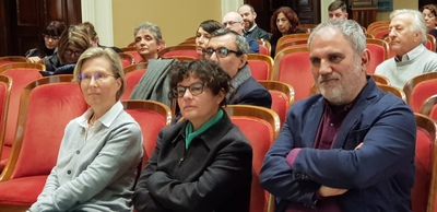 AL centro della foto la dottoressa Donatella Tore, dirigente dell'Università di Cagliari a capo dei Servizi Bibliotecari