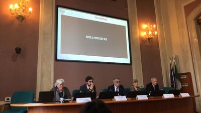 Maria Del Zompo e la slide in cui comincia a parlare di "The shifters"