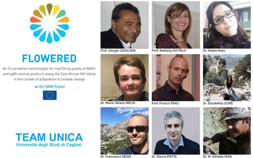 Il professor Ghiglieri e l'equipe di docenti e ricercatori dell'Universit&agrave; di Cagliari impegnati nel Progetto FLOWERED