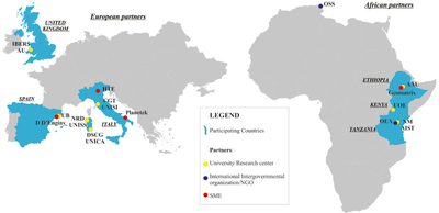 Le zone di interesse del Progetto FLOWERED sono i Paesi africani della Rift Valley: Etiopia, Kenia e Tanzania