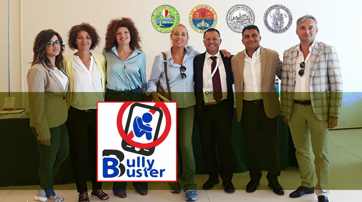 Nella foto il team di responsabili ed esperti dei quattro atenei italiani al lavoro per il progetto BULLYBUSTER. Terzo da destra il professor Marcialis