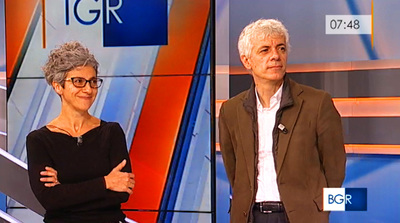 Antonio Funedda e Marta Battglia intervistati sul progetto di salvaguardia del Parco di Tepilora durante il programma mattutino "Buongiorno Regione" di RaiTre