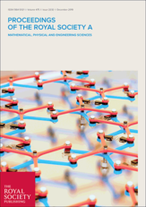 La copertina del numero di dicembre di "Proceeding of the Royal Society A"