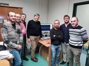 Gli specialisti dell'Ema, team coordinato dal professor Mazzarella. Da sinistra, Andrea Melis, Matteo Baire, Alessandro Fanti, Giuseppe Mazzarella, Marco Simone, Matteo Bruno Lodi e Giacomo Muntoni