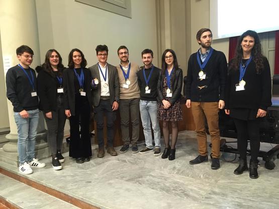 Il gruppo dei vincitori del Contest: Michela Matta &egrave; la terza da destra