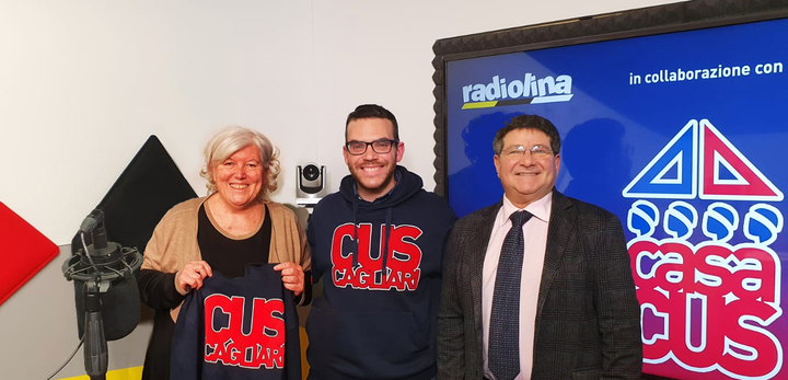 Maria Del Zompo, Andrea Matta e Francesco Mola negli studi di Radiolina per CasaCus