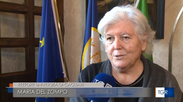Maria Del Zompo, Rettore dell'Università di Cagliari, durante l'intervista con Rossella Romano