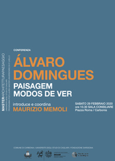 La locandina della conferenza "PAISAGEM, MODOS DE VER", scaricabile a fondo pagina in formato PDF