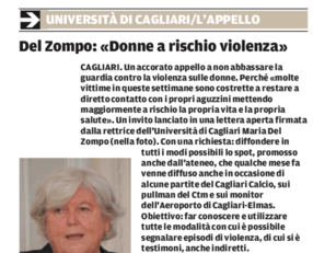 L'articolo su "La Nuova Sardegna" di marted&igrave; 7 aprile 2020