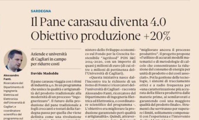 Un ritaglio dell'articolo pubblicato da IlSole24Ore