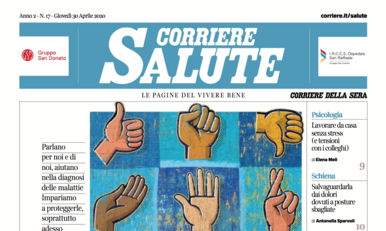 La prima pagina dell'inserto Salute del Corriere della Sera