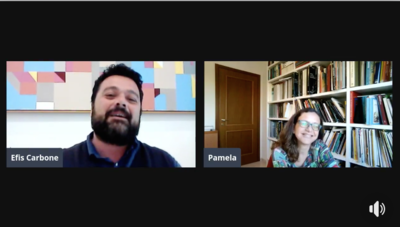 Rita Pamela Ladogana dialoga con Efisio Carbone sulla bellezza delle opere esposte in "Leonardo Invenit"