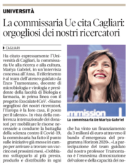 La notizia rilanciata con grande evidenza da "La Nuova Sardegna" dal nostro comunicato