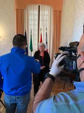 Graziano Pintus intervista Maria Del Zompo, Rettore di UniCa, per il TG della RAI