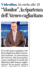 L'Unione Sarda parla della trasmissione di questa sera anche nell'agenda del giorno