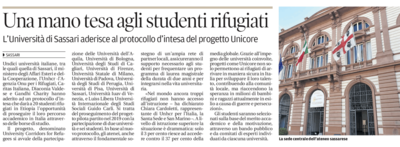 L'articolo pubblicato su LA NUOVA SARDEGNA di marted&igrave; 16 giugno 2020