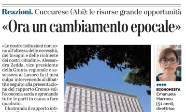 I commenti ai dati del CRENoS nell'articolo pubblicato su "L'Unione Sarda" del 20 giugno 2020