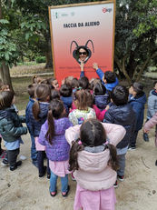 Cagliari. Gruppo di bimbi all'Orto botanico