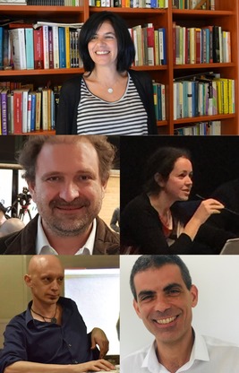 Il team, tra saperi e conoscenze trasversali. Dall'alto in basso, Elisabetta Gola, da sinistra, Emiliano Ilardi, Francesca Ervas, Francesco Bachis e Fabrizio Meloni