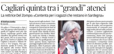 L'articolo su La Nuova Sardegna del 14 luglio 2020 a pagina 2