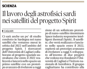 L'articolo su La Nuova Sardegna del 19 luglio 2020 a pagina 9