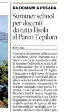 L'articolo su La Nuova Sardegna del 19 luglio 2020 a pagina 27