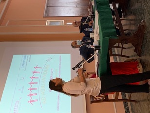 Lia Serreli, Direttore Generale del Gruppo "L'Unione Sarda", alla presentazione dell'iniziativa di Ad Adiuvandum