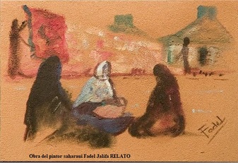 Obra del pintor saharaui Fadel Jalifa RELATO