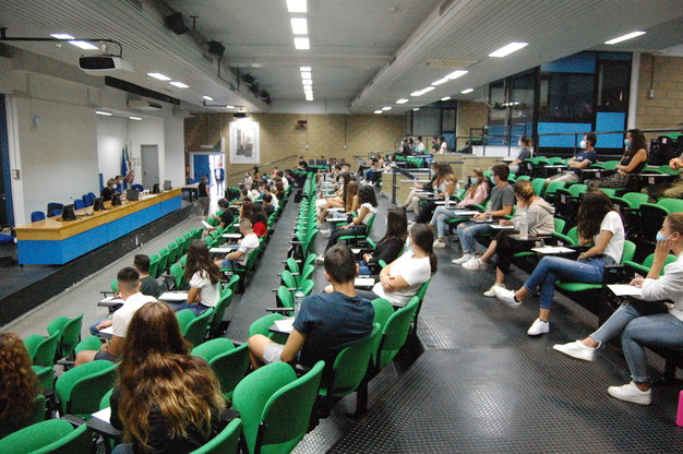 L'Aula magna Boscolo all'inizio della prova