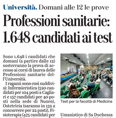 L'articolo su L'Unione Sarda del 7 settembre 2020 a pagina 19