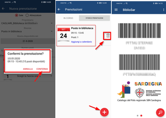 Prenotazione tramite app BiblioSar