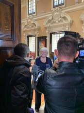 Maria Del Zompo intervistata da Graziano Pintus per il TG della RAI