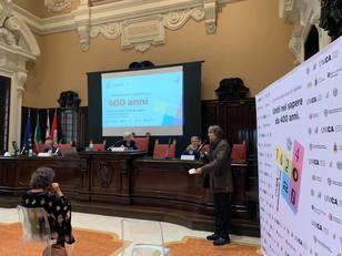 Tomaso Locci, sindaco di Monserrato, durante il suo intervento alla conferenza stampa di questa mattina