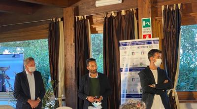 Pula. Da sinistra, Renato Astori, Jeda e Bruno Astori