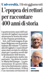 L'articolo di Francesca Melis a pagina 18 de L'Unione Sarda del 16 ottobre 2020