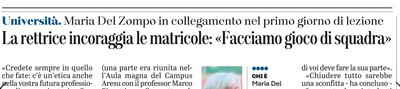 L'articolo su L'Unione Sarda del 22 ottobre 2020 a pagina 20