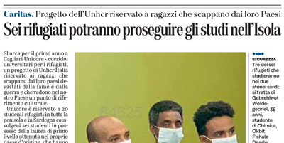 L'articolo di Francesca Melis su L'Unione Sarda del 7 novembre 2020 a pagina 25