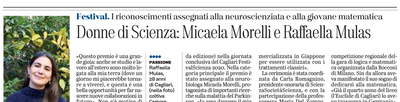 L'articolo su L'Unione Sarda del 9 novembre 2020 a pagina 45