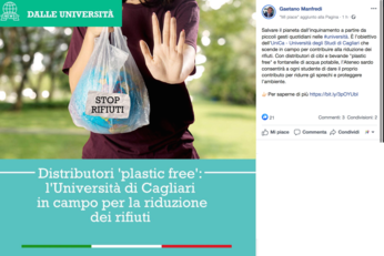 Il post del Ministro sull'impegno di UniCa