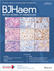 Una recente copertina del British Journal of Haematology
