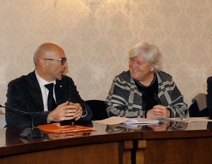 Maria Del Zompo con Francesco Feliziani, Direttore Scolastico Regionale per la Sardegna
