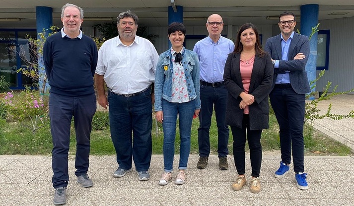 Il team che lavora al progetto: Enzo Tramontano, Guido Ennas, Alessandra Scano, Aldo Manzin, Francesca Esposito e Fabrizio Angius