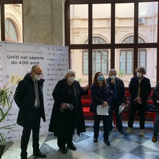 Il Rettore tra il sindaco Paolo Truzzu e la Soprintendente Maura Picciau