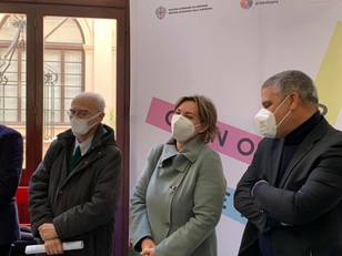 L'intervento di Antonella Sanna (progettista della Soprintendenza alle Belle Arti e Paesaggio per la Citt&agrave; Metropolitana di Cagliari e le province di Oristano e Sud Sardegna) tra Antonello Sanna e Carlo Atzeni