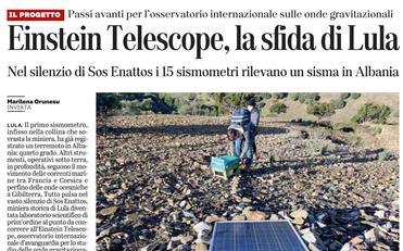 L'articolo su L'Unione Sarda del 21 gennaio 2021 a pagina 5