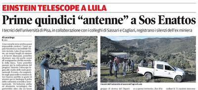 L'articolo su La Nuova Sardegna del 21 gennaio 2021 a pagina 5