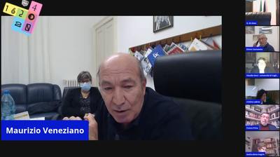 Maurizio Veneziano durante il webinar organizzato da Studi umanistici